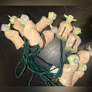 Preowned Kurt Adler 10-Light Plastic Star Wars Yoda String Light Set, Working